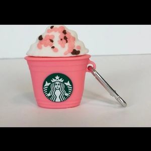 Starbucks pink frappuccino airpod case